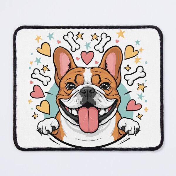 Item preview, Vibrant Cartoon-Style French Bulldog Portrait designed and sold by HahaHandlesHub.