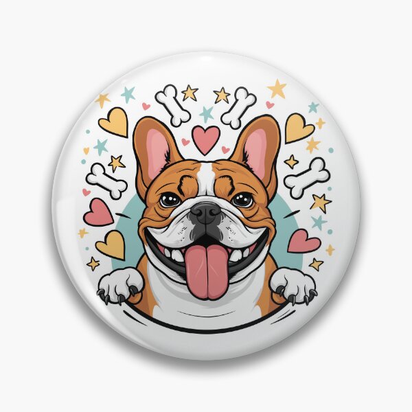 Item preview, Vibrant Cartoon-Style French Bulldog Portrait designed and sold by HahaHandlesHub.
