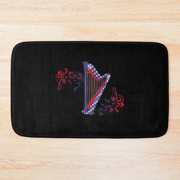 Item preview, Harpist 4th Of July Harp Player USA Flag Harp designed and sold by DSWShirts.
