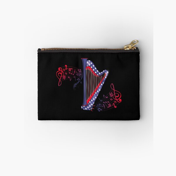 Item preview, Harpist 4th Of July Harp Player USA Flag Harp designed and sold by DSWShirts.