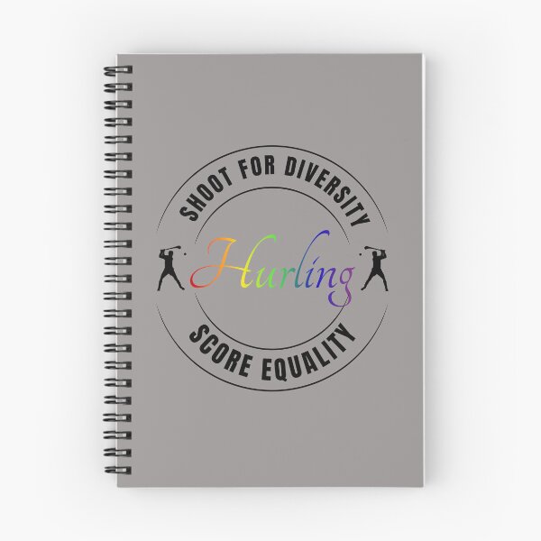 Item preview, Shoot For Diversity, Score Equality LGBTQ Slogan, Hurl and sliotar graphic and rainbow text, LGBTQ T-Shirt, Unisex T-Shirt, Hurling T-Shirt, GAA Hurling tees,  designed and sold by PrideBeProud.