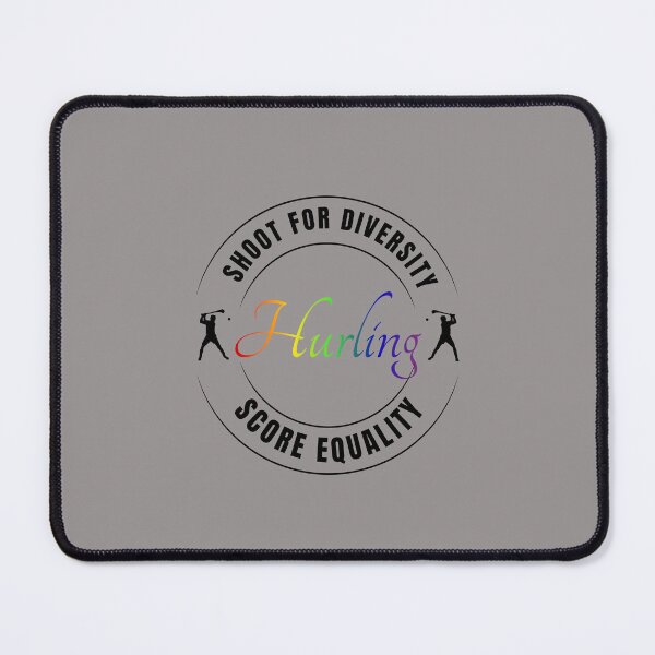 Item preview, Shoot For Diversity, Score Equality LGBTQ Slogan, Hurl and sliotar graphic and rainbow text, LGBTQ T-Shirt, Unisex T-Shirt, Hurling T-Shirt, GAA Hurling tees, designed and sold by PrideBeProud.