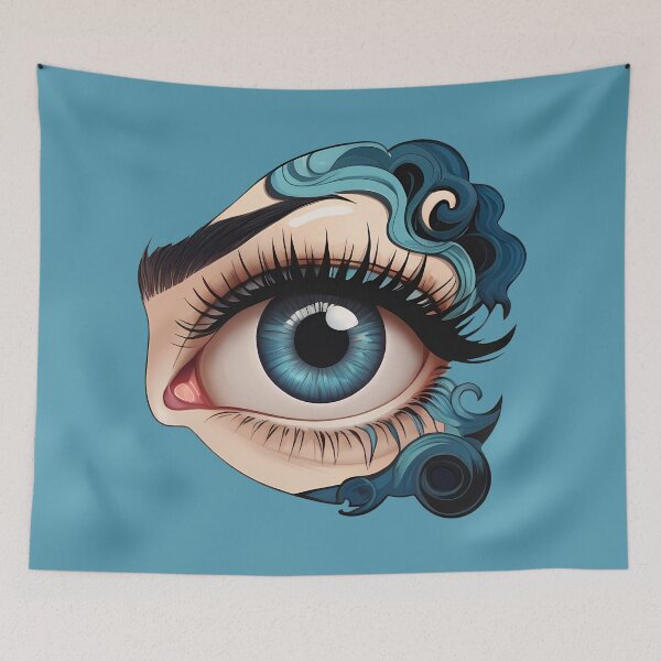 Item preview, Surreal Girl's Blue Eye designed and sold by MadnessEnvelope.