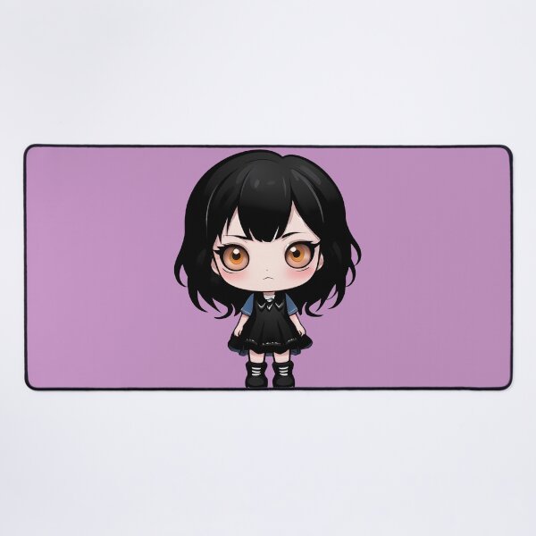 Item preview, Cute Chibi Black Hair Emo Girl designed and sold by MadnessEnvelope.
