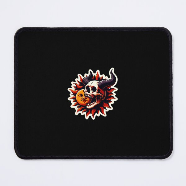 Item preview, A horned skull eating the sun designed and sold by MrDarkRealm.