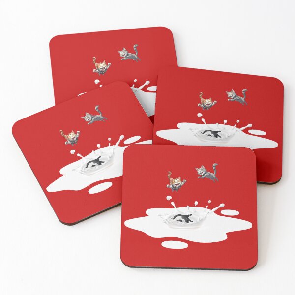 Item preview, Funny Leaping Diving Cats Into Cream Graphic Design designed and sold by Iiswaz.