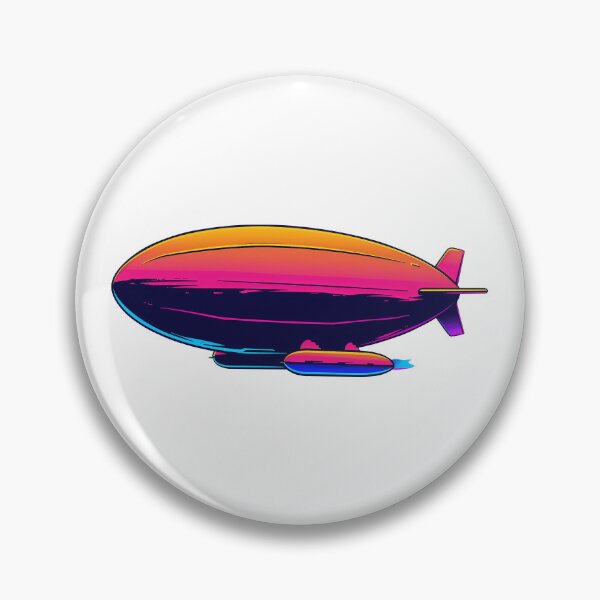 Item preview, Historical Zeppelin airship blimp colorful vibrant design designed and sold by Szkicerka.