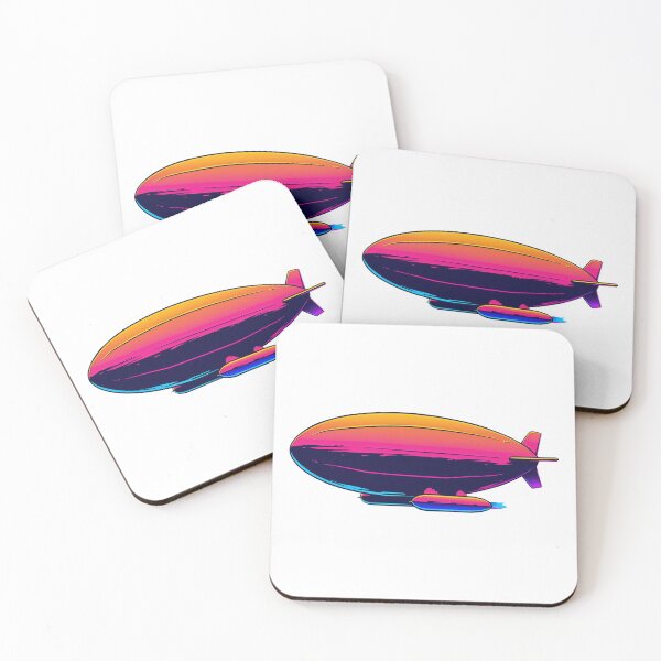 Item preview, Historical Zeppelin airship blimp colorful vibrant design designed and sold by Szkicerka.