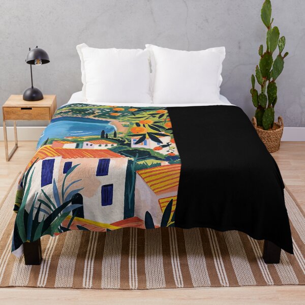 Item preview, Mediterranean Coast Painting Inspired by Matisse designed and sold by regnumsaturni.