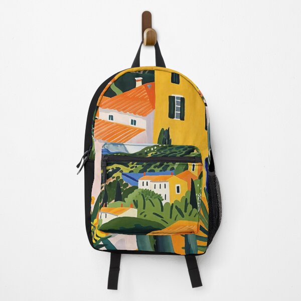 Item preview, Mediterranean Coast Painting Inspired by Matisse designed and sold by regnumsaturni.