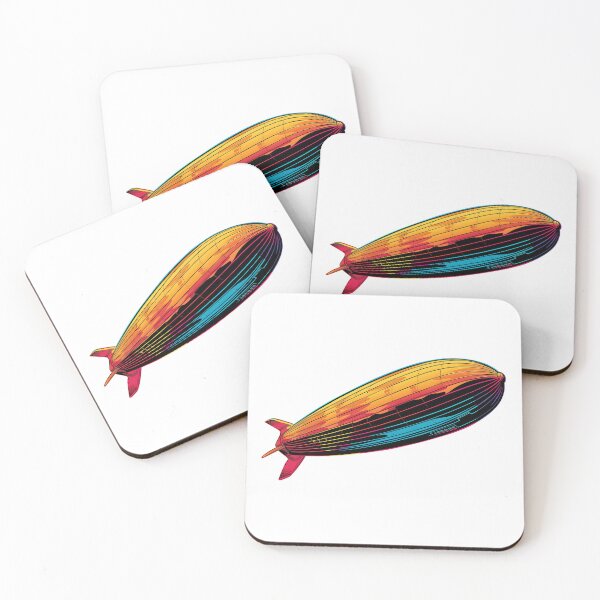 Item preview, Historical Zeppelin blimp airship colorful vibrant design designed and sold by Szkicerka.