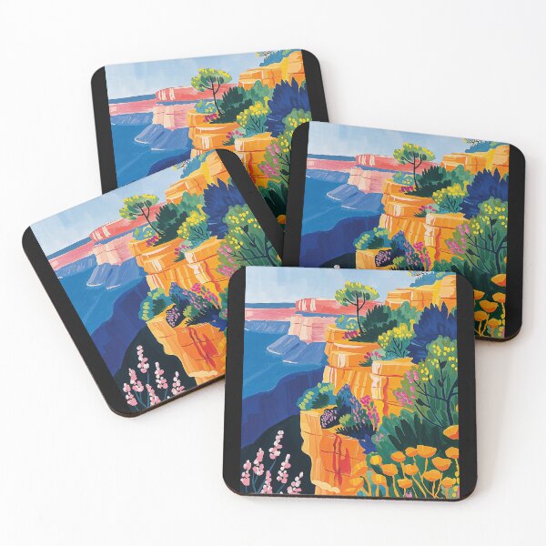 Item preview, Matisse Inspired Grand Canyon Landscape Painting designed and sold by regnumsaturni.