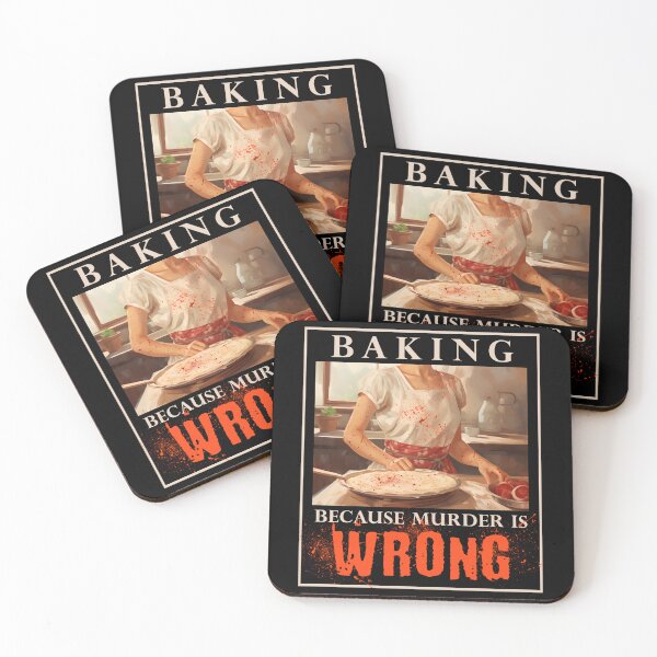 Item preview, Baking Because Murder is Wrong Funny Baker designed and sold by trendyzcom.