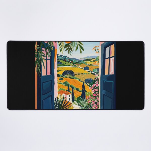 Item preview, Mediterranean House View Through Open Door – Matisse Inspired Painting designed and sold by regnumsaturni.
