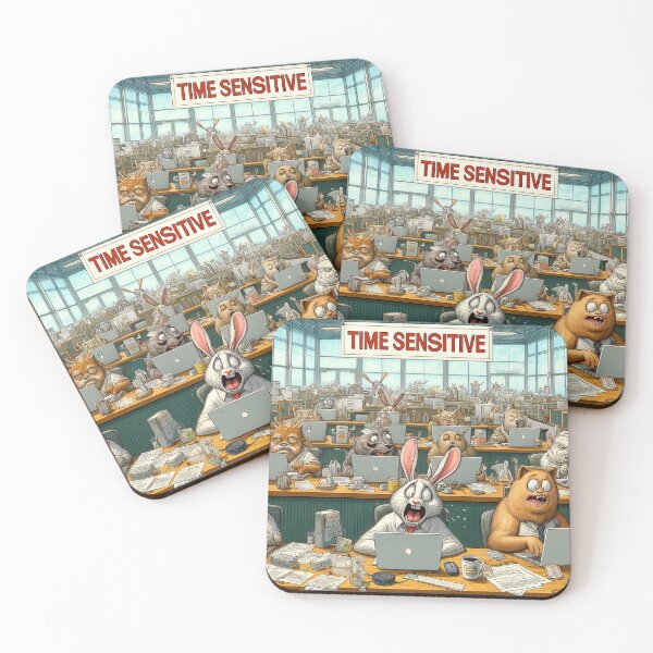 Item preview, Time Sensitive Desperate Working animals in a Hilarious Open Workspace designed and sold by Omniweb.app.