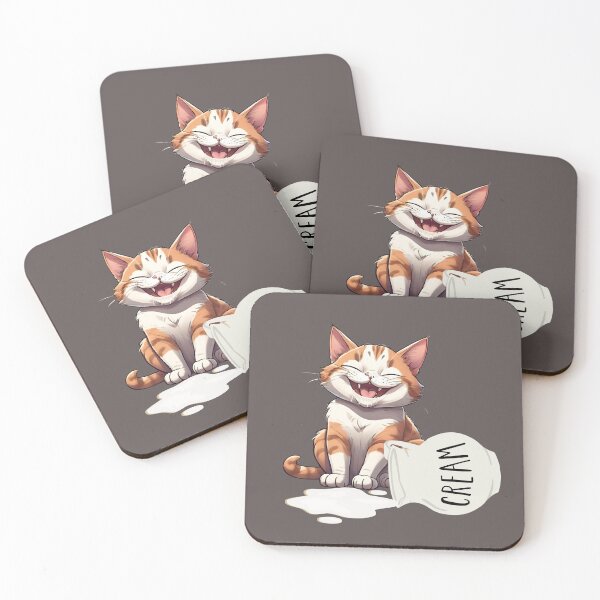 Item preview, Cute Cat Got The Cream Graphic Design designed and sold by Iiswaz.