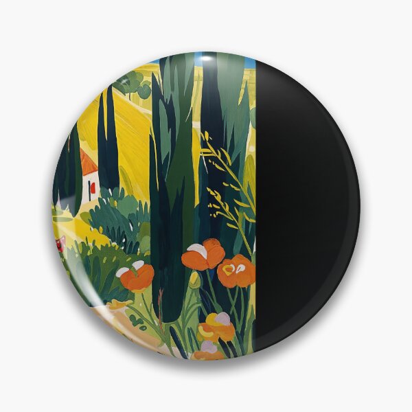 Item preview, Matisse Painting Mediterranean House with Vibrant Colors and Serene Landscape designed and sold by regnumsaturni.