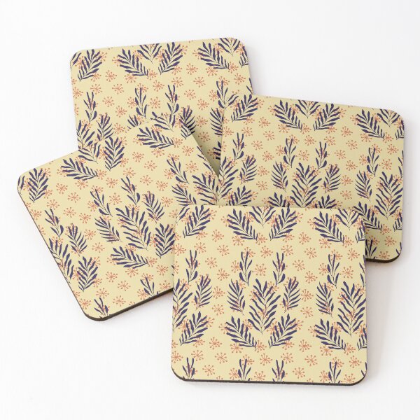 Item preview, Leaves and stars - beige blue designed and sold by SerahO.