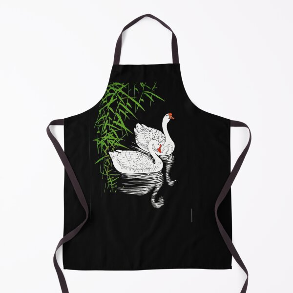 Item preview, Two Swans on a Pool - Vintage Japanese designed and sold by Marymarice.