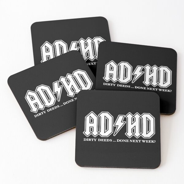 Item preview, AD/HD AC/DC Dirty Deeds… Done Next Week? White on Dark Vers. designed and sold by BWGunner.