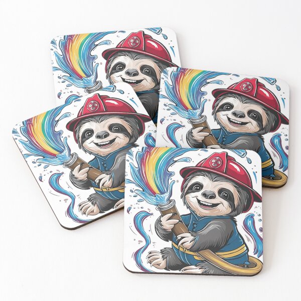 Item preview, Cute Baby Sloth Fireman designed and sold by likbatonboot.