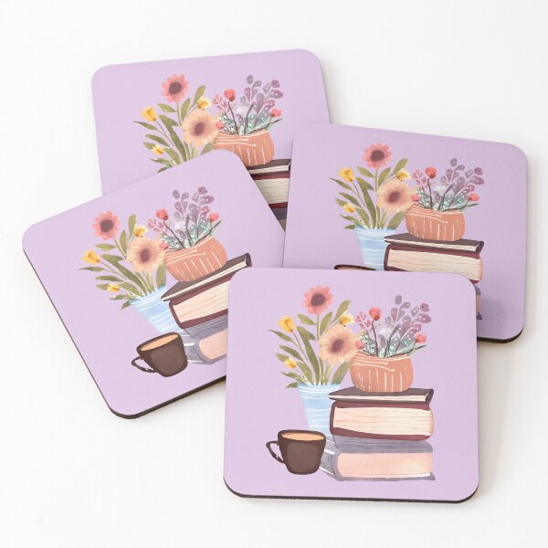 Item preview, Books and Coffee and Flowers designed and sold by FarmOfCuties.