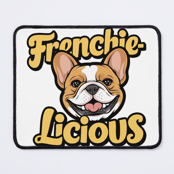 Item preview, Retro French Bulldog Frenchie-licious Illustration: Punny Dog Art designed and sold by HahaHandlesHub.