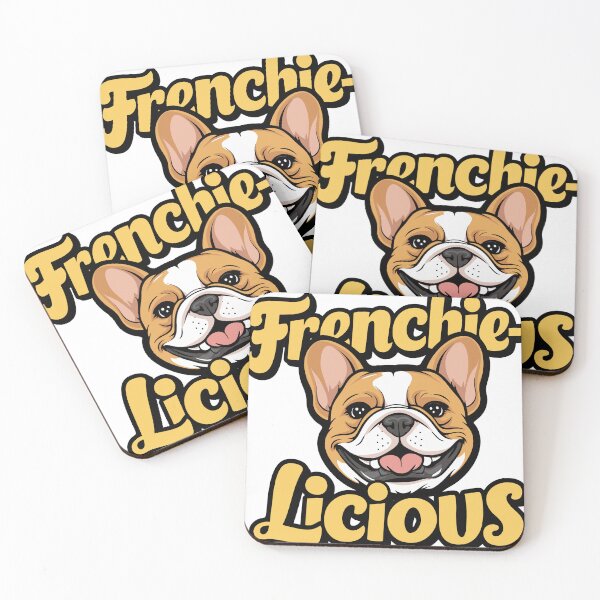 Item preview, Retro French Bulldog Frenchie-licious Illustration: Punny Dog Art designed and sold by HahaHandlesHub.