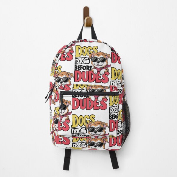 Item preview, "Dogs Before Dudes" Playful Typography Design | Cartoon Dog Art | HahaHandlesHub designed and sold by HahaHandlesHub.
