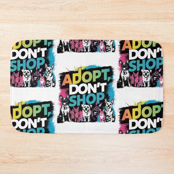 Item preview, Vibrant "Adopt, Don't Shop" Pet Adoption Advocacy Art | HahaHandlesHub designed and sold by HahaHandlesHub.