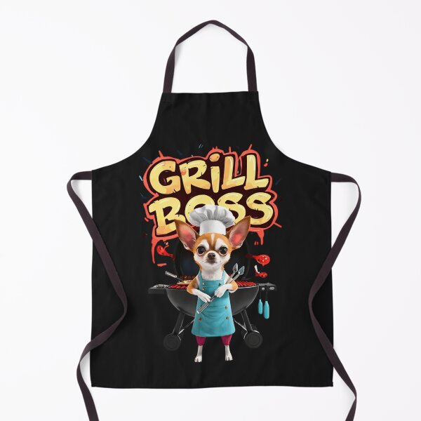 Item preview, Grill Boss Chihuahua Chef Funny Dog designed and sold by HanaiPrint.