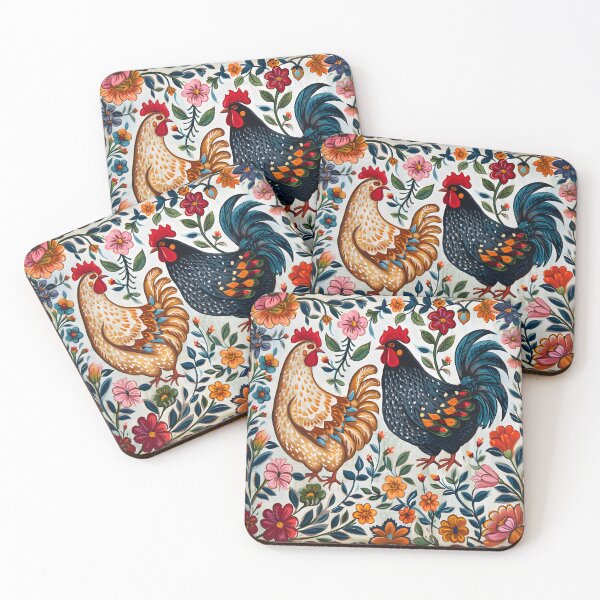 Item preview, Folk roosters - cockerel designed and sold by Folksy Living.