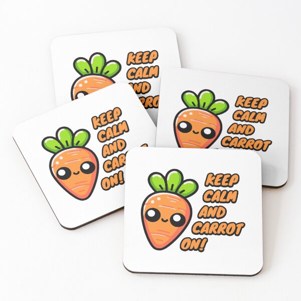 Item preview, Keep Calm And Carrot On! Kawaii Cute Carrot Pun designed and sold by PMCreative.