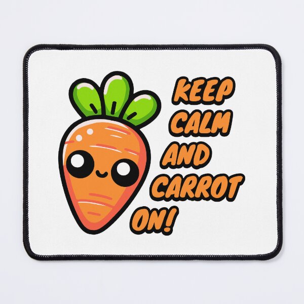 Item preview, Keep Calm And Carrot On! Kawaii Cute Carrot Pun designed and sold by PMCreative.