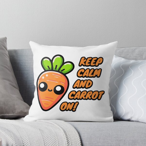 Item preview, Keep Calm And Carrot On! Kawaii Cute Carrot Pun designed and sold by PMCreative.