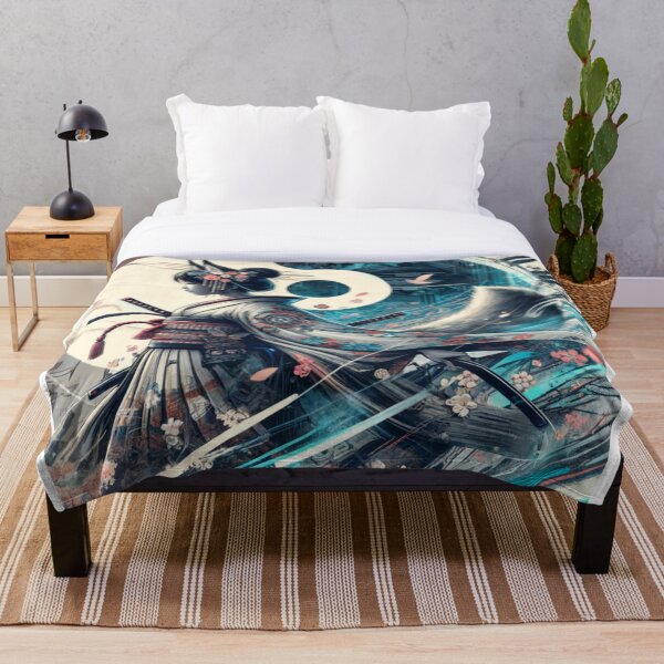 Artikelvorschau, Colorful Kitsune Masked Geisha Girl Japanese Pagoda Cherry Blossom Design entworfen und verkauft von DesignsByLitz.