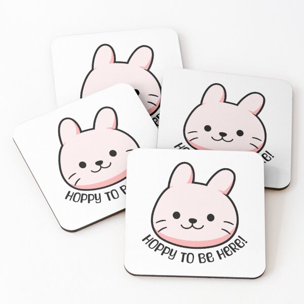 Item preview, Hoppy To Be Here! Kawaii Cute Bunny Pun designed and sold by PMCreative.