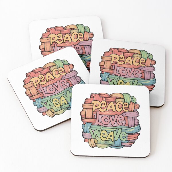 Item preview, Peace Love Weave! Funny Basket Weaving Pun designed and sold by PMCreative.