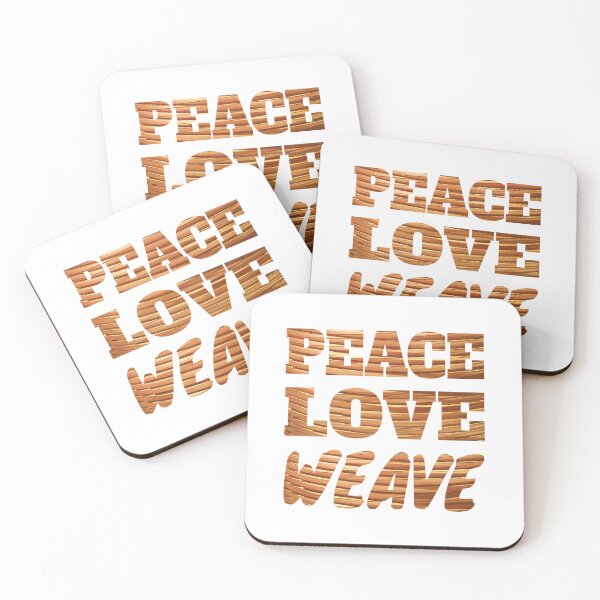 Item preview, Peace Love Weave! Funny Basket Weaving Pun designed and sold by PMCreative.