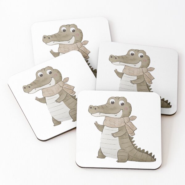 Item preview, Sweet Charming Alligator Crocodile Watercolor Artwork designed and sold by PharaonicArtist.