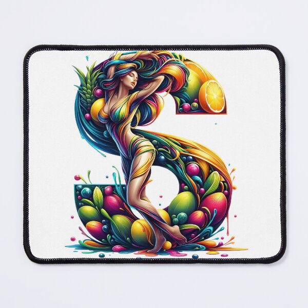 Item preview, Splash of the tropical fruits in Letter S initials designed and sold by ZulryLifestyles.