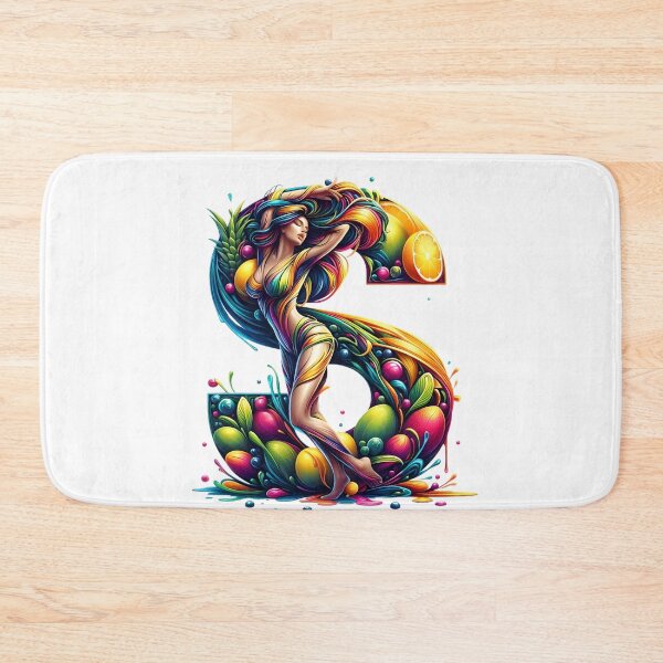 Item preview, Splash of the tropical fruits in Letter S initials  designed and sold by ZulryLifestyles.