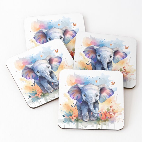 Item preview, Cute Baby Elephant in Watercolor designed and sold by StephanieWard.