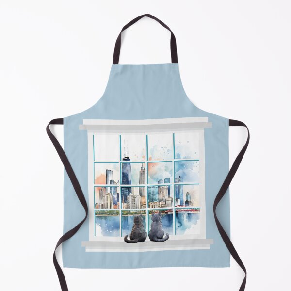 Item preview, Chicago Skyline Window Cats designed and sold by molamode.
