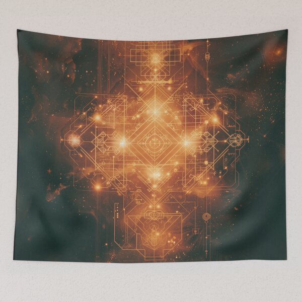 Item preview, Sacred Geometry Abstract Art designed and sold by Obsidian Ink by Wilshire.