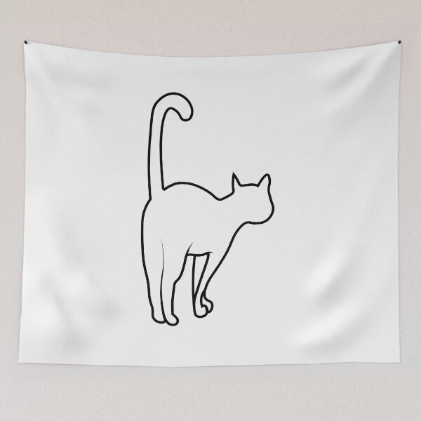 Item preview, Cat shape art t-shirt and sticker designed and sold by Billium Halder.