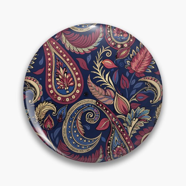Item preview, Dark Blue and Wine Red Paisley Pattern designed and sold by patterncrow.