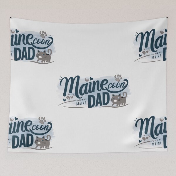 Item preview, Sleek "Maine Coon Dad" Hand-Lettered Graphic | Trendy Cat Lover Art | HahaHandlesHub designed and sold by HahaHandlesHub.