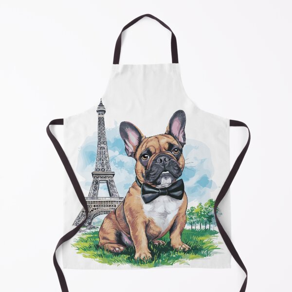 Item preview, Elegant French Bulldog with Bowtie Art in Eiffel Tower | Stylish Dog Illustration | HahaHandlesHub designed and sold by HahaHandlesHub.