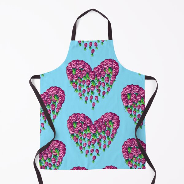Item preview, Pink & Green Upside Down Pineapple Heart On Light Blue designed and sold by JLEmporium.